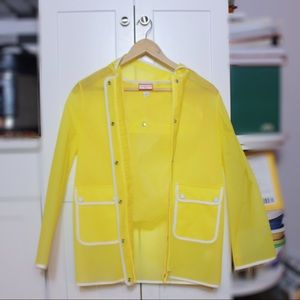 hunter clear yellow raincoat